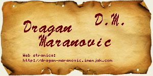 Dragan Maranović vizit kartica